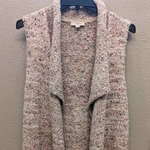 Loft Outlet marled open sweater vest